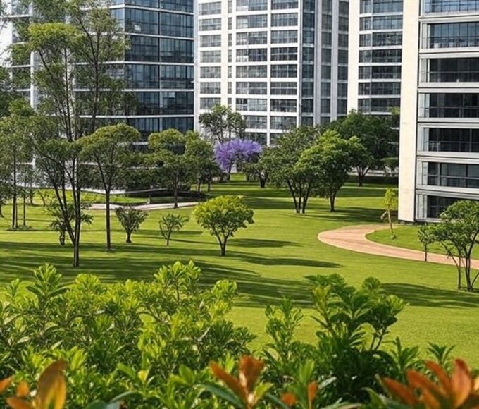 Conjunto habitacional em Brasília representando entrega de moradias e titulações pela Codhab-DF.