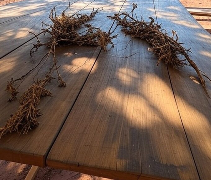 Local de ritual com plantas de ayahuasca no Cerrado do DF, representando caso de morte em cerimônia.