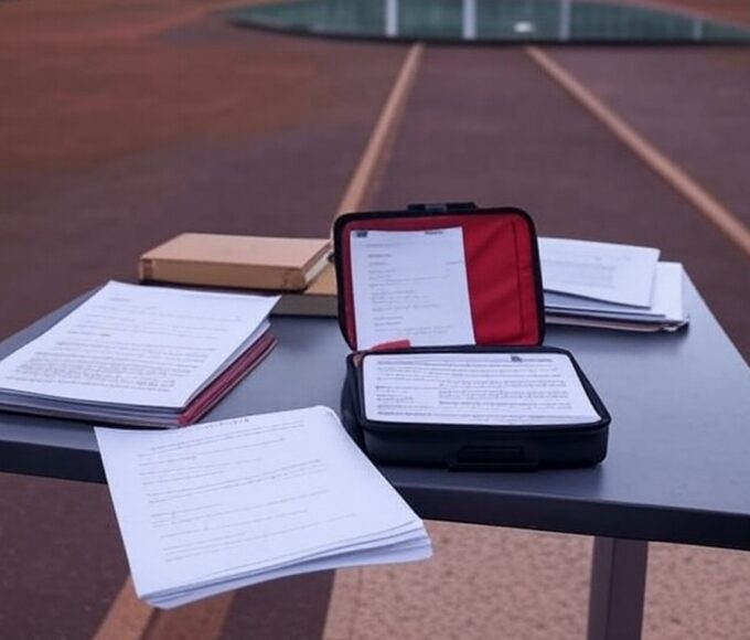 Edifício da CLDF em Brasília com documentos de lei e kit de primeiros socorros, simbolizando aprovação de lei que agrava desigualdades em concursos no DF.