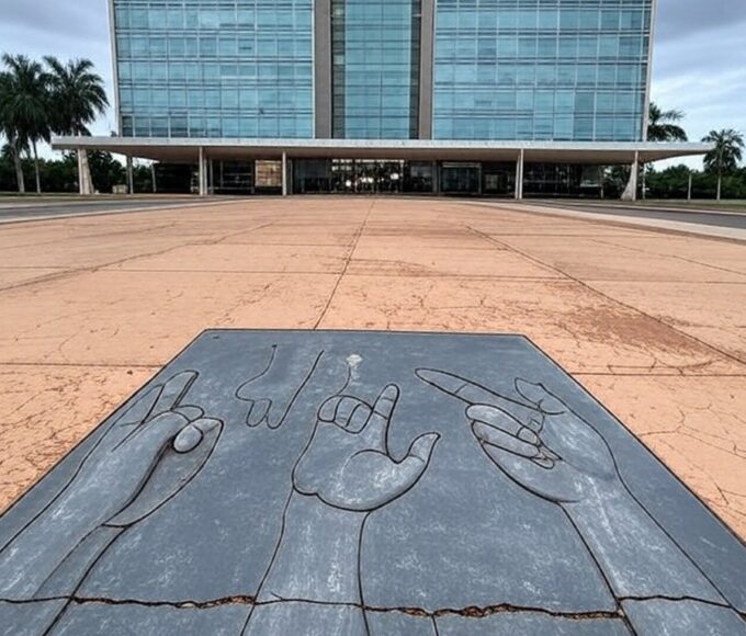 Edifício da Câmara Legislativa do DF em Brasília, representando reconhecimento da Libras após negligência à comunidade surda.