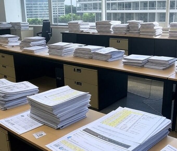 Edifício público em Brasília com portas fechadas, representando folga no aniversário de servidores do DF e desigualdades no setor público.