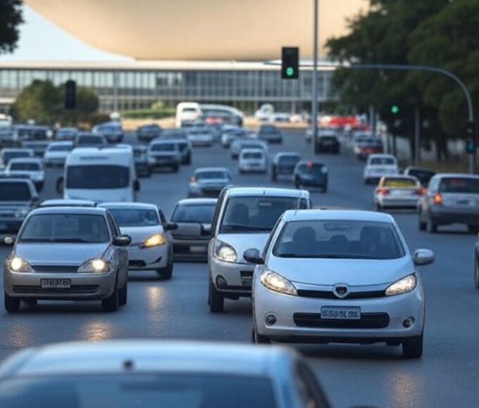 Imagem de via em Brasília ilustrando novas regras da CNH e do Contran lançadas pelo Detran-DF.