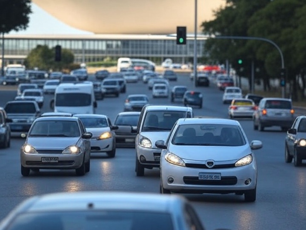 Imagem de via em Brasília ilustrando novas regras da CNH e do Contran lançadas pelo Detran-DF.
