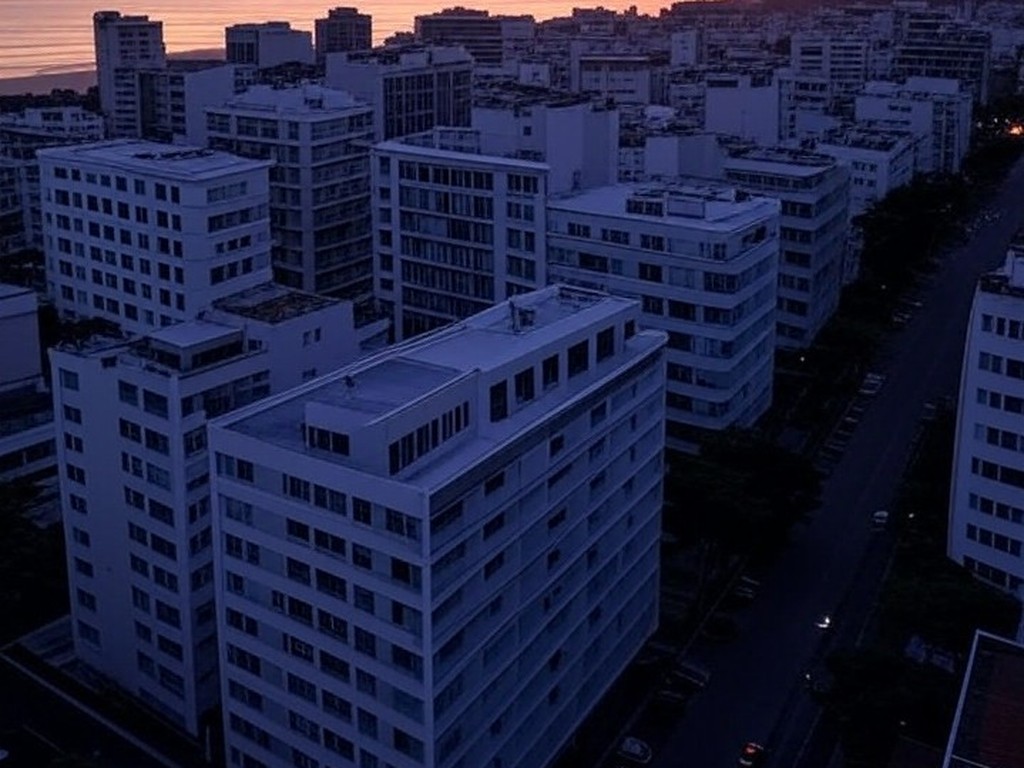 Vista panorâmica do Leblon no Rio de Janeiro, cenário icônico de novelas brasileiras.