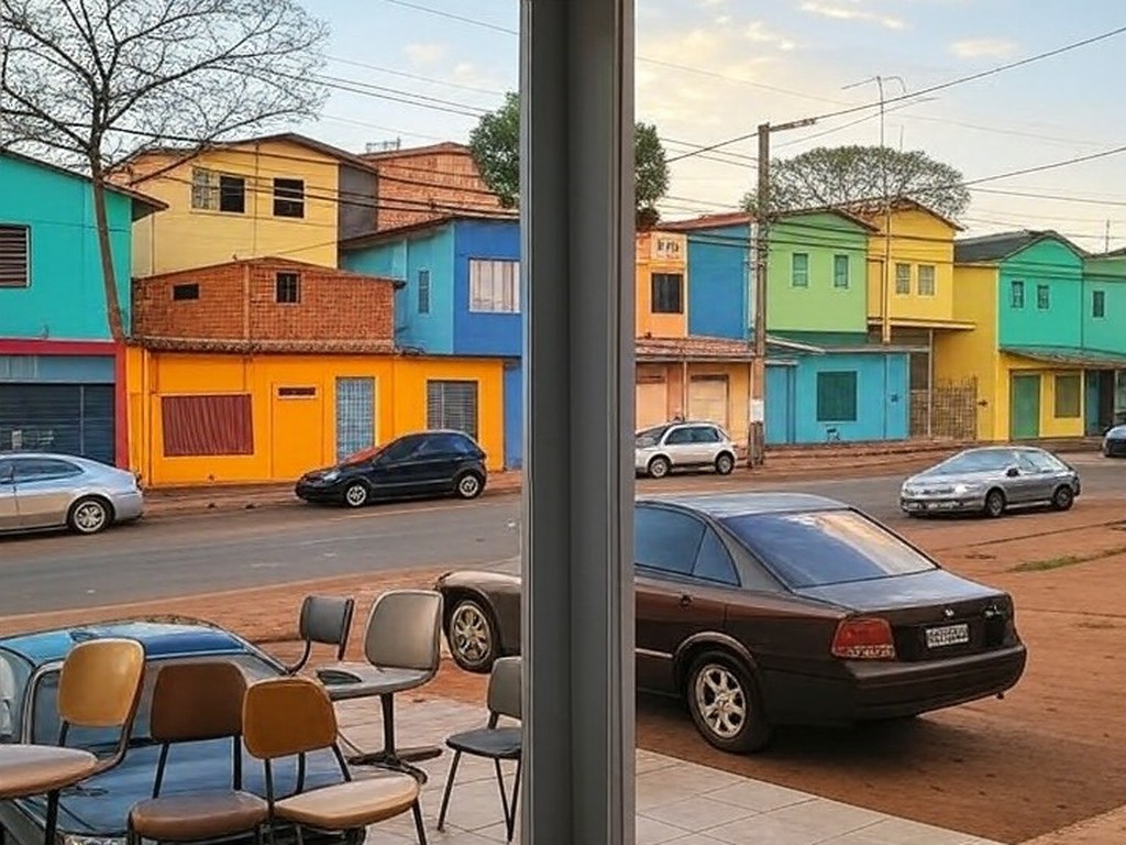 Centro comunitário em Ceilândia, DF, com setup para atividades do Projeto Viver 60+ para idosos vulneráveis.