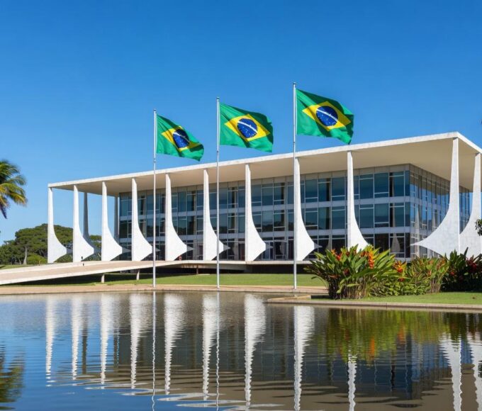 Vista exterior do Palácio Itamaraty em Brasília, representando alerta de viagens ao Oriente Médio emitido pelo governo brasileiro.