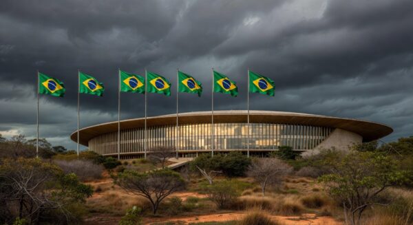 Edifício da CLDF em Brasília sob céu nublado, representando cerimônia honorária com críticas de favoritismo.