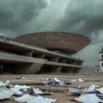 Fachada da Câmara Legislativa do DF com templos ao fundo, representando aprovação de isenção de taxa e preocupações orçamentárias.