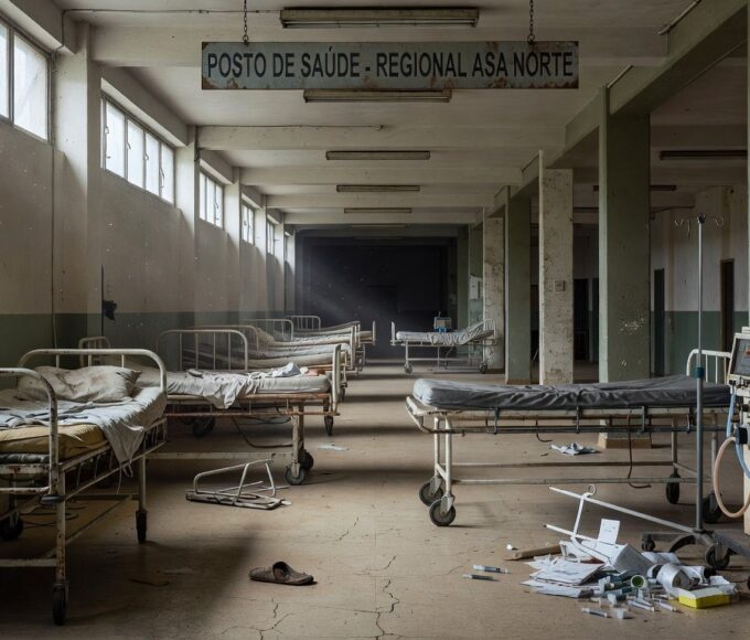 Fachada da Câmara Legislativa do DF em Brasília, sob céu nublado, representando negligências no atendimento a doenças raras.