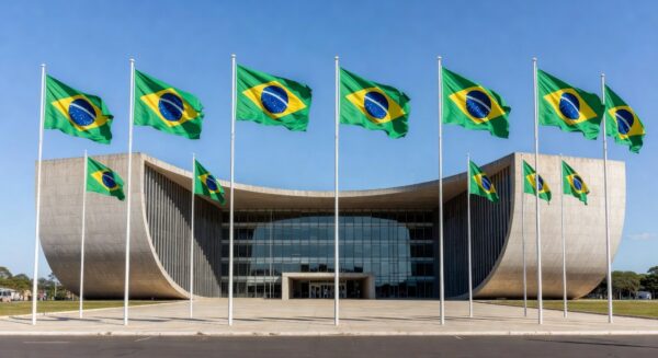 Edifício de tribunal em Brasília representando processos jurídicos e delação premiada no Brasil.