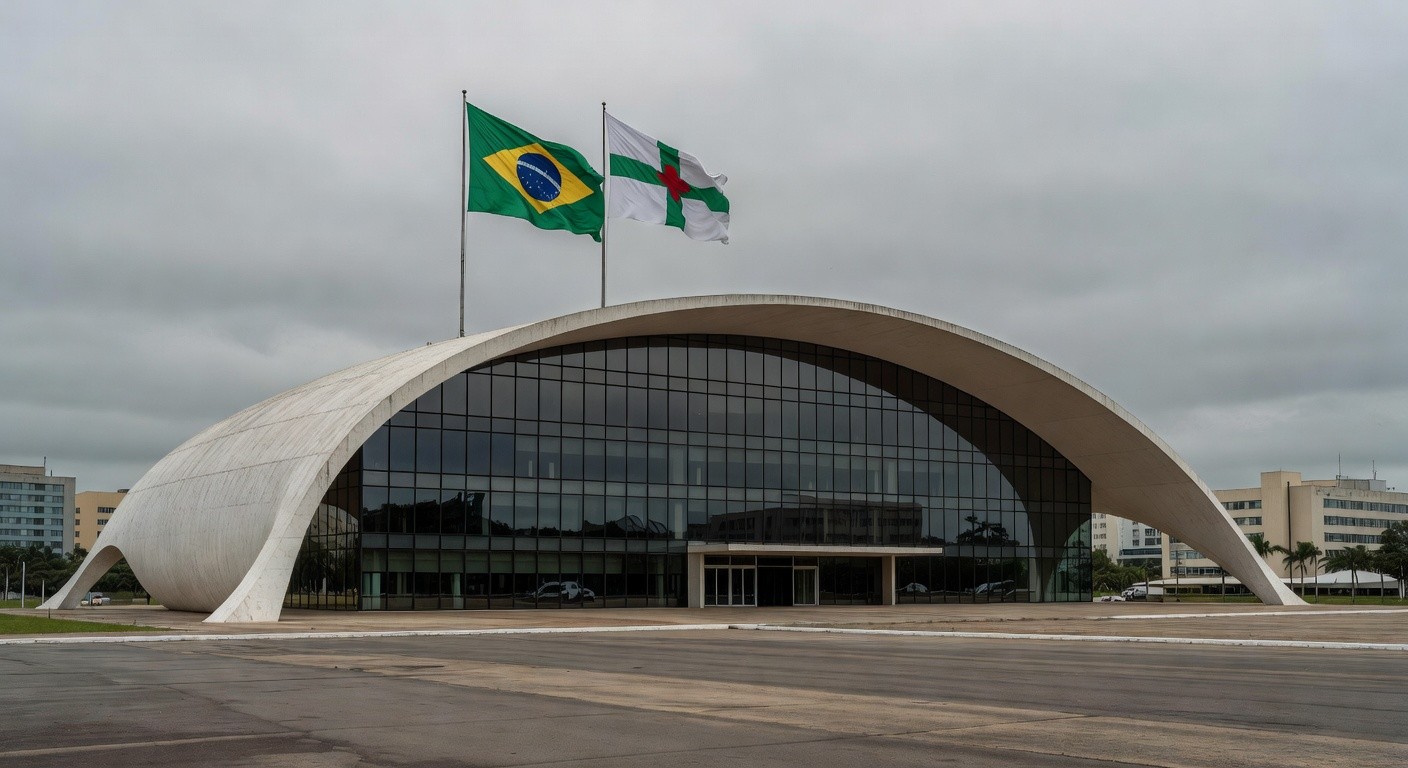 Fachada da CLDF em Brasília expondo falhas crônicas na governança do DF, com sinais de negligência.