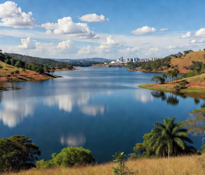 Reservatório no DF atingindo capacidade máxima com gestão sustentável da Adasa.