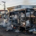 Food-truck Dog do Cangaceiro destruído por incêndio em Ceilândia, com suspeita de vazamento de gás.
