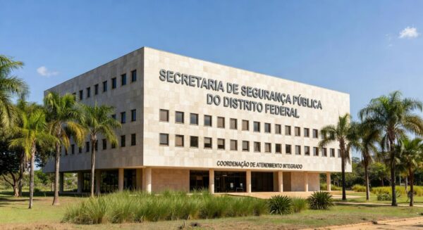 Edifício da SSP-DF em Brasília, representando um ano de atendimentos no CAB para profissionais de segurança.