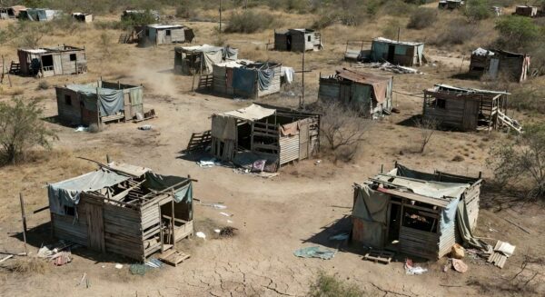 Ocupação Furnas com moradias precárias e abandono no Distrito Federal