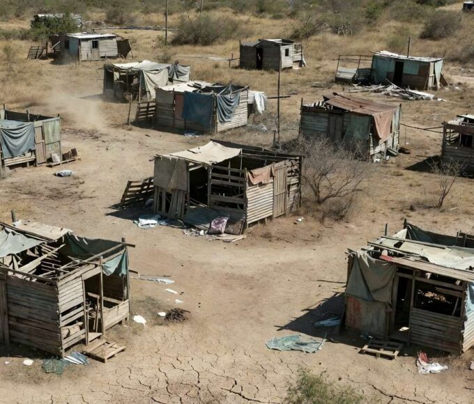 Ocupação Furnas com moradias precárias e abandono no Distrito Federal