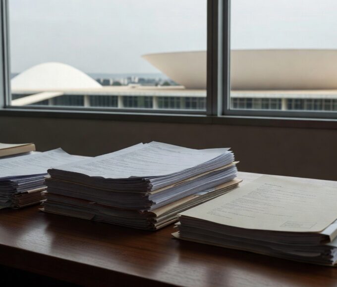 Documentos de projeto de saúde em análise no MPDFT em Brasília