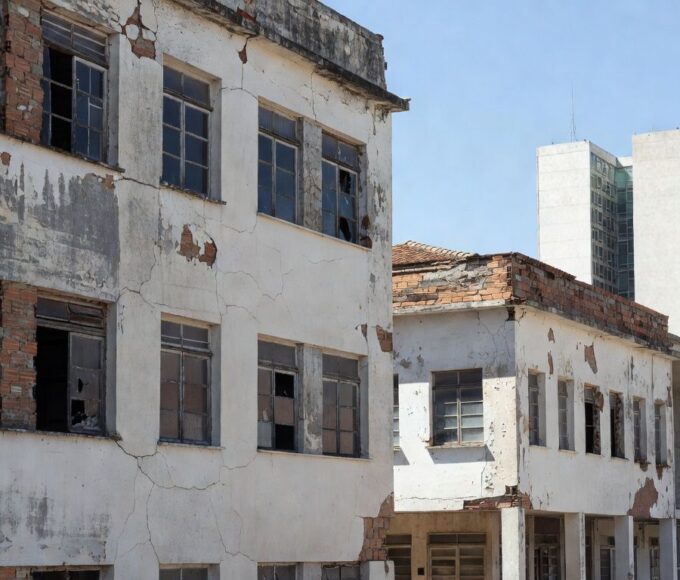 Edifício da Defensoria Pública do DF com deficiências estruturais em Brasília