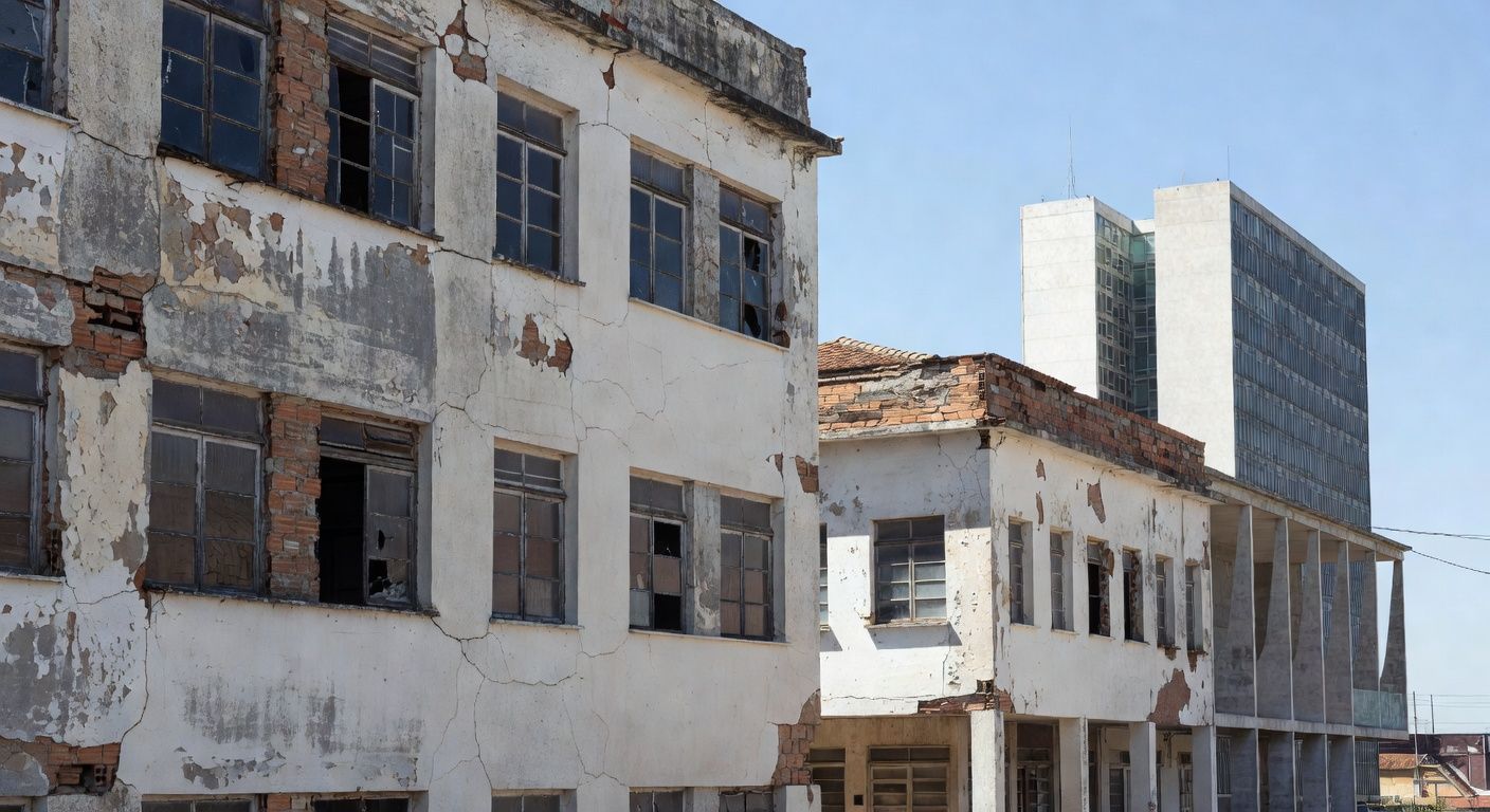 Edifício da Defensoria Pública do DF com deficiências estruturais em Brasília
