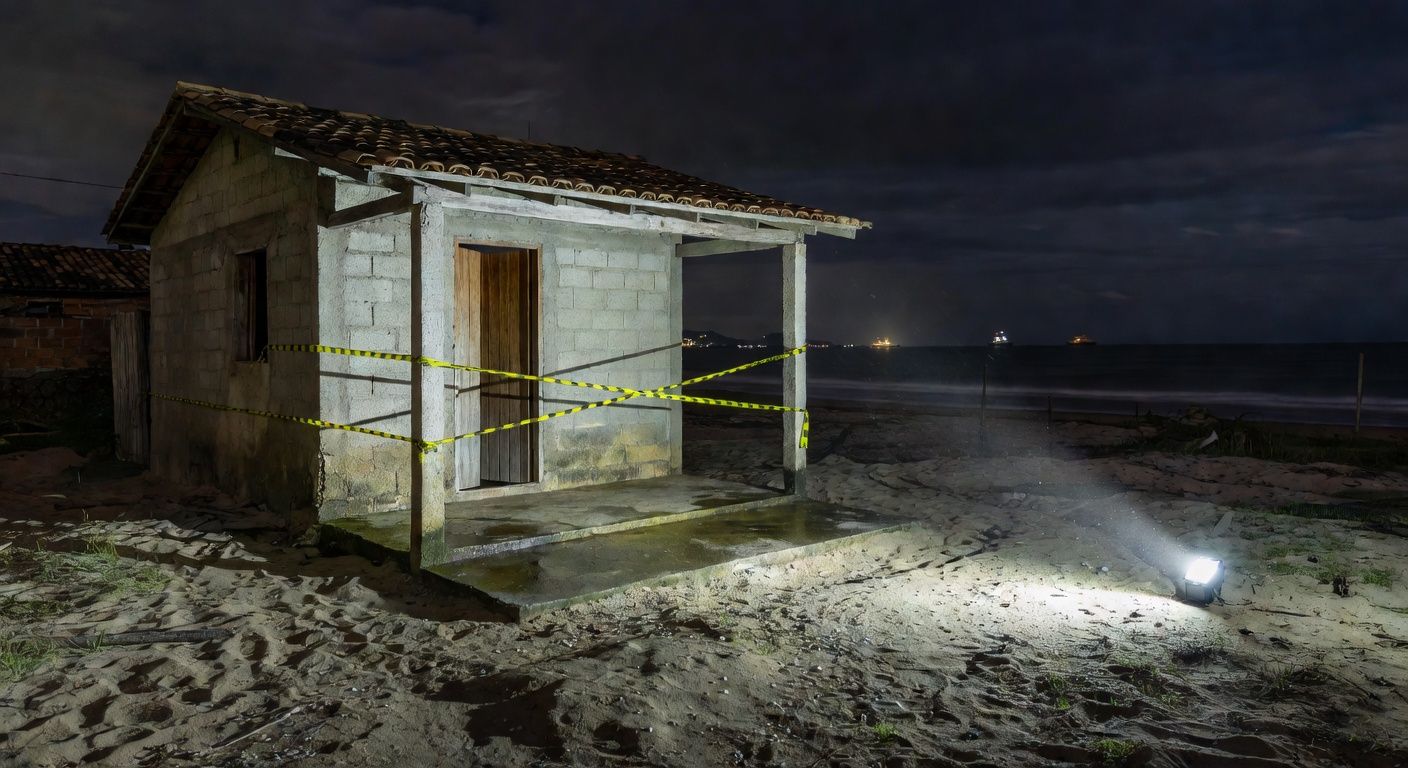 Casa em São Sebastião onde homem foi esfaqueado e ficou grave
