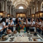 Estudantes da rede pública do DF visitam exposições no Museu Nacional sobre pertencimento cultural