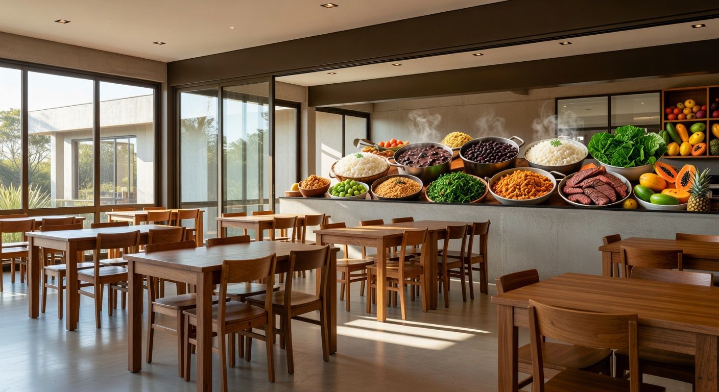 Restaurante comunitário reformado pelo Governo do DF em Brasília