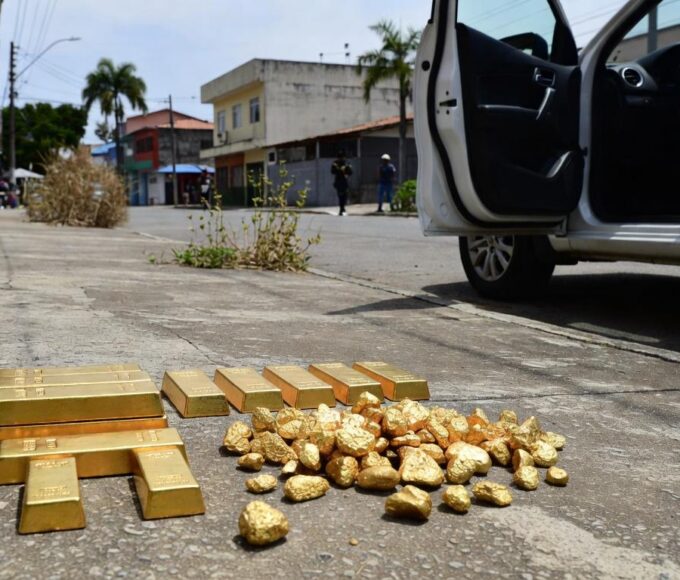 Ouro apreendido pela PM-DF em operação contra transporte ilegal em São Sebastião