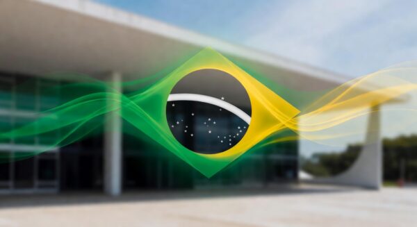 Símbolo digital do Pix representando soberania financeira brasileira