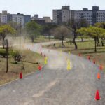 Pista de corrida infantil Marotinga 2026 em parque de Taguatinga, Brasília