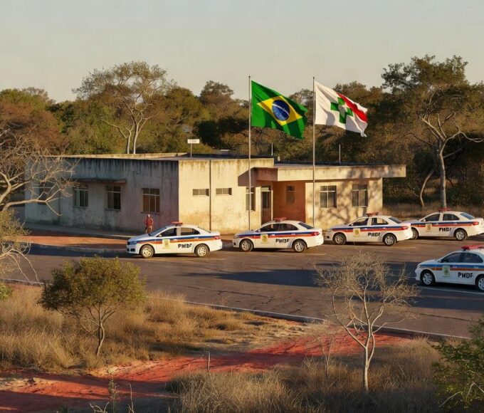 Entrada do Batalhão Valente da PMDF em Ceilândia, Distrito Federal