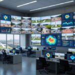 Centro de monitoramento com câmeras e IA da Plataforma DF 360 em Brasília