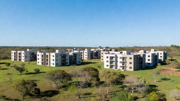 Conjunto de apartamentos entregues no Itapoã Parque para famílias de baixa renda
