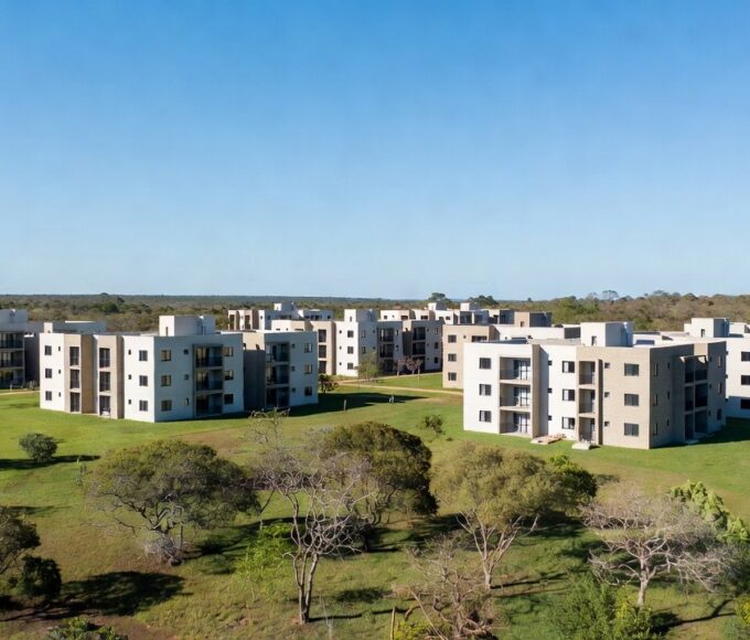 Conjunto de apartamentos entregues no Itapoã Parque para famílias de baixa renda