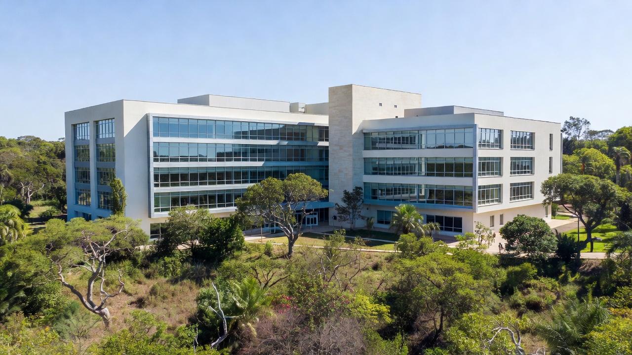 Hospital público moderno no DF representando prioridade na saúde