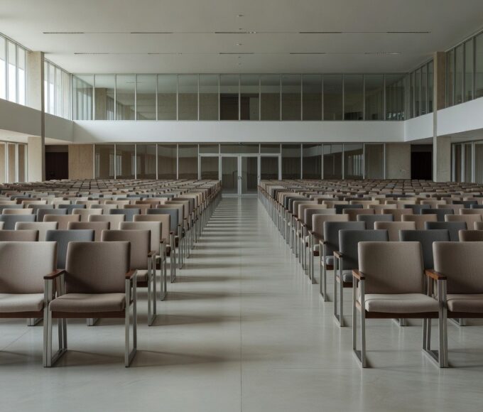 Auditório em Brasília para evento contra violência e golpes em idosos no DF