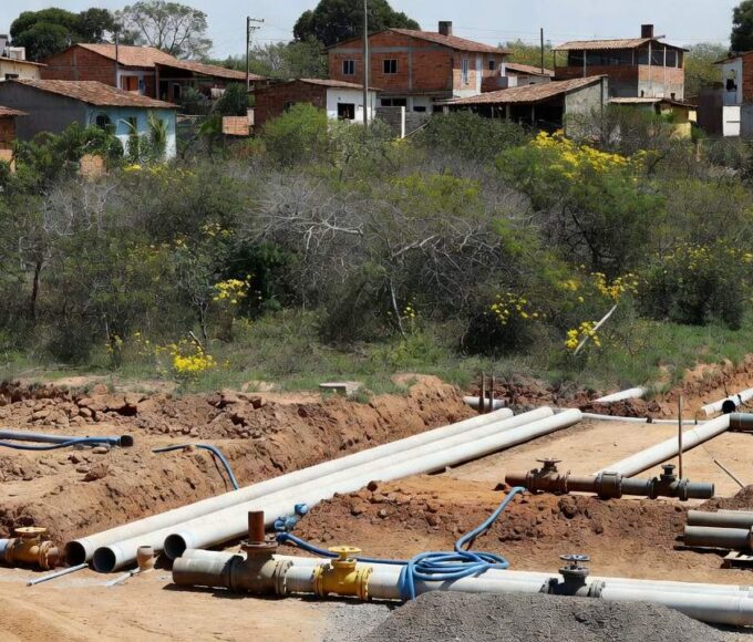 Obras de saneamento básico em São Sebastião com investimento do GDF e Caesb