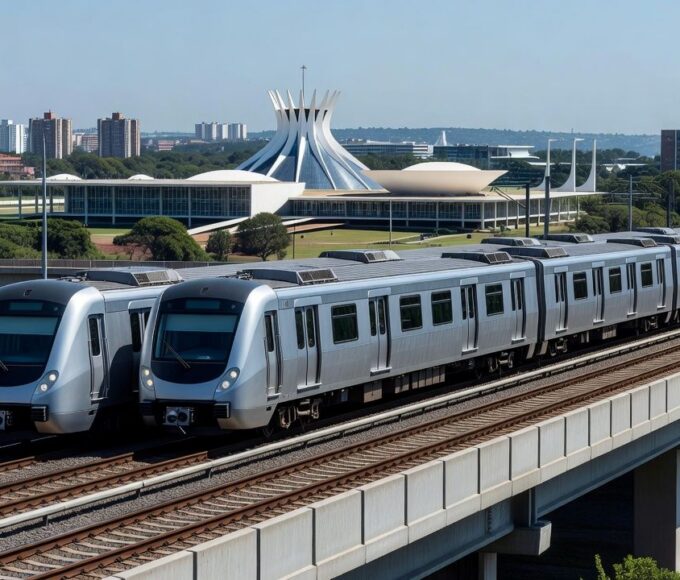 Novos trens do Metrô-DF adquiridos pelo GDF em Brasília