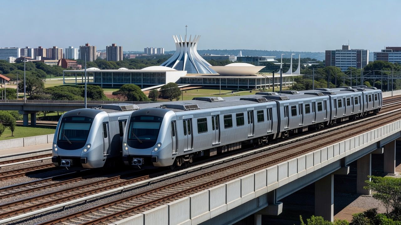 Novos trens do Metrô-DF adquiridos pelo GDF em Brasília