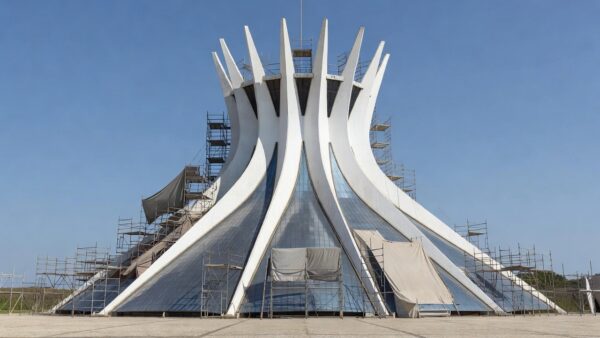 Catedral de Brasília em obras de conservação e restauração