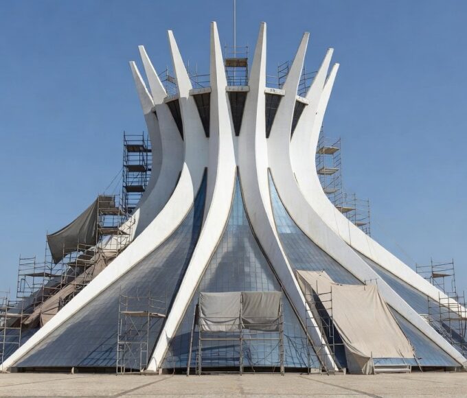 Catedral de Brasília em obras de conservação e restauração