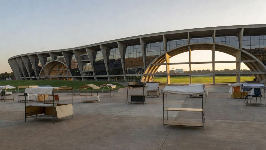 Áreas para ambulantes no Estádio Mané Garrincha em Brasília para Cruzeiro x Grêmio