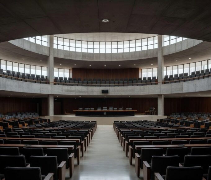 Plenário vazio da Câmara Legislativa do DF simbolizando promessas