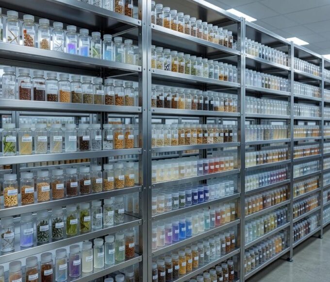 Banco genético da Embrapa com amostras de material genético vegetal