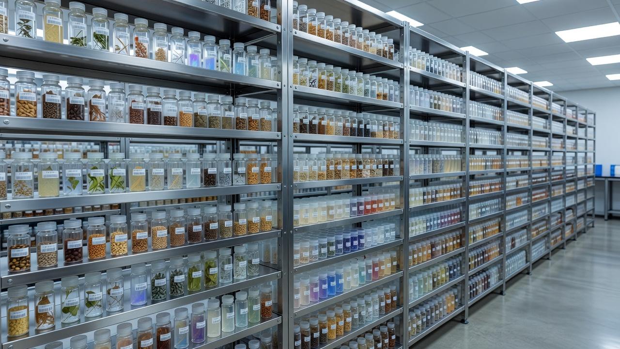 Banco genético da Embrapa com amostras de material genético vegetal