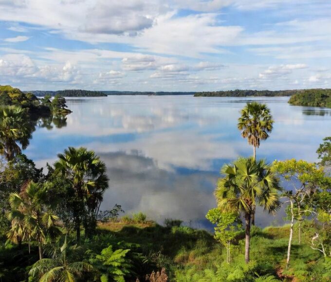 Vista do Lago Corumbá após tentativa de resgate