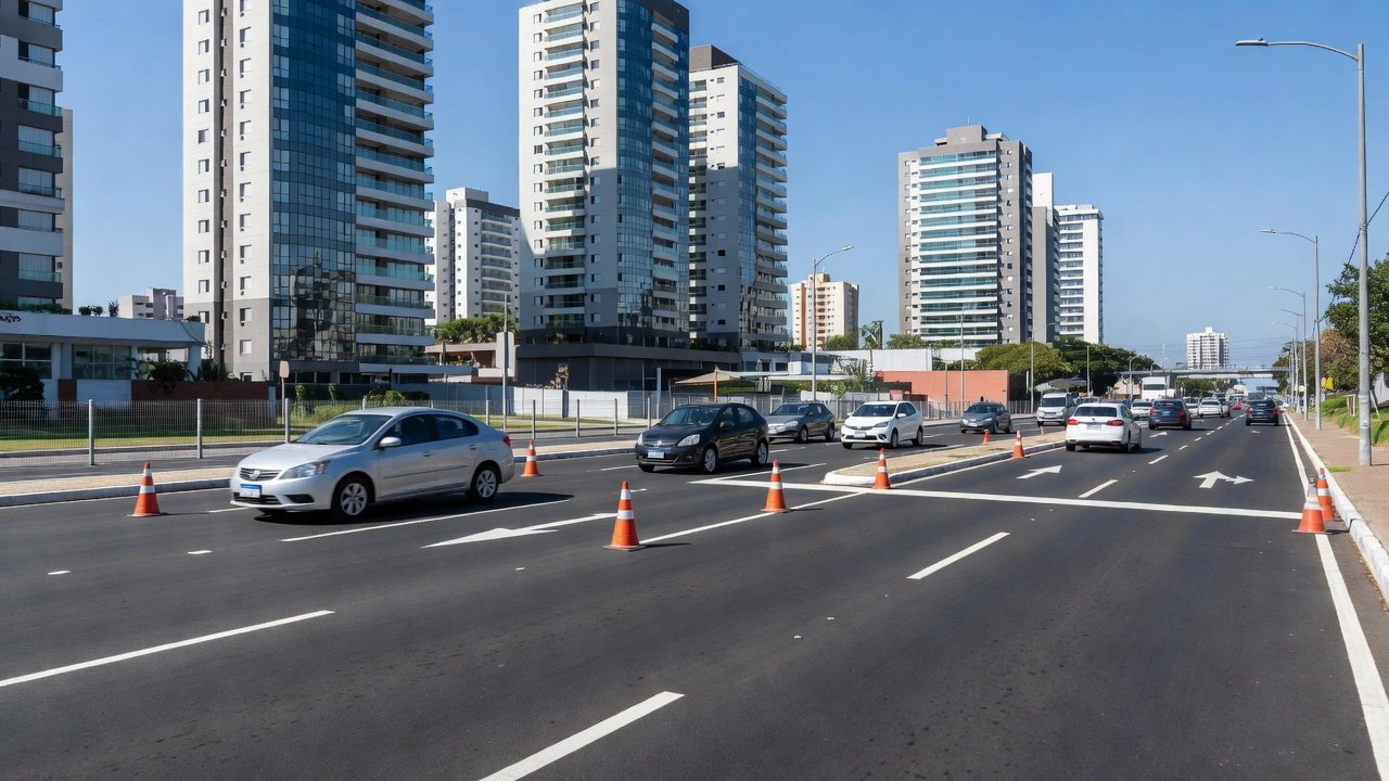 Acesso liberado na 4ª Avenida rumo ao Sudoeste após fim das obras