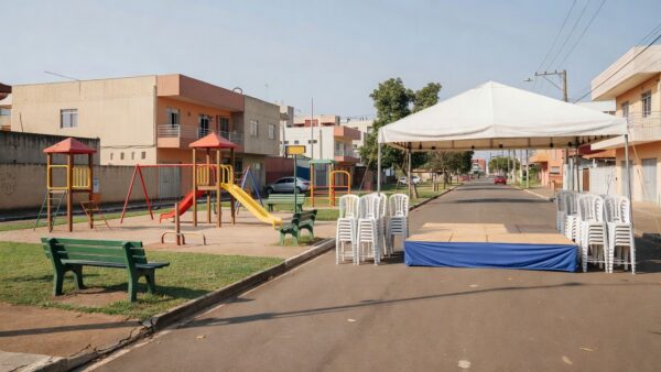 Rua de lazer no Guará II em Brasília preparada para edição especial de férias