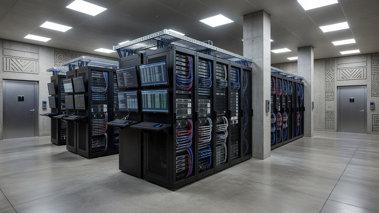 Centro de dados governamental brasileiro com servidores e equipamentos de tecnologia