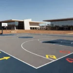 Quadra esportiva abandonada em Brasília simbolizando falta de recursos para o surdodesporto
