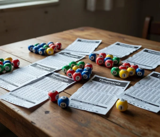 Bolas de loteria Timemania com prêmio acumulado em R$ 6 milhões
